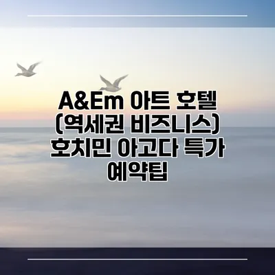 A&Em 아트 호텔 (역세권 비즈니스) 호치민 아고다 특가 예약팁