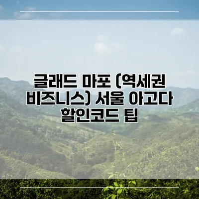 글래드 마포 (역세권 비즈니스) 서울 아고다 할인코드 팁