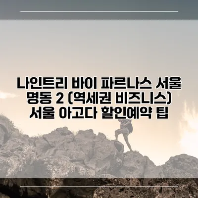 나인트리 바이 파르나스 서울 명동 2 (역세권 비즈니스) 서울 아고다 할인예약 팁