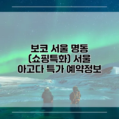 보코 서울 명동 (쇼핑특화) 서울 아고다 특가 예약정보