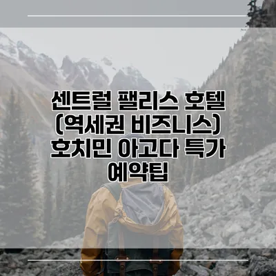 센트럴 팰리스 호텔 (역세권 비즈니스) 호치민 아고다 특가 예약팁