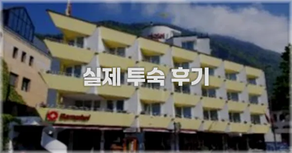 💬 실제 투숙 후기