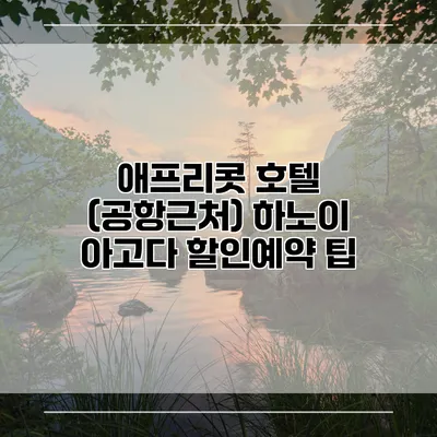 애프리콧 호텔 (공항근처) 하노이 아고다 할인예약 팁