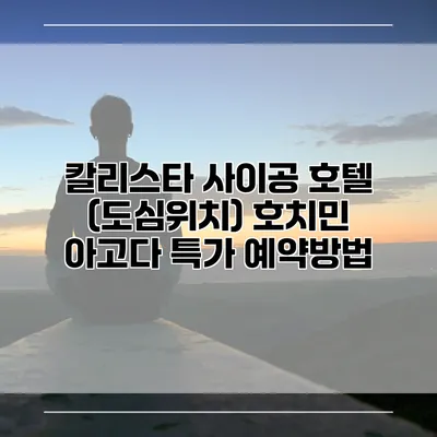 칼리스타 사이공 호텔 (도심위치) 호치민 아고다 특가 예약방법