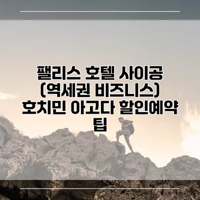 팰리스 호텔 사이공 (역세권 비즈니스) 호치민 아고다 할인예약 팁