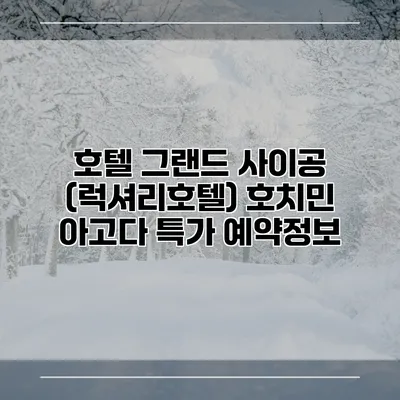호텔 그랜드 사이공 (럭셔리호텔) 호치민 아고다 특가 예약정보