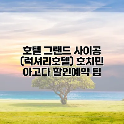 호텔 그랜드 사이공 (럭셔리호텔) 호치민 아고다 할인예약 팁