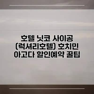 호텔 닛코 사이공 (럭셔리호텔) 호치민 아고다 할인예약 꿀팁