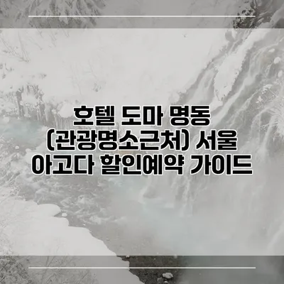호텔 도마 명동 (관광명소근처) 서울 아고다 할인예약 가이드