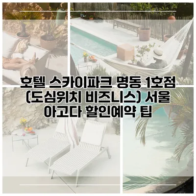 호텔 스카이파크 명동 1호점 (도심위치 비즈니스) 서울 아고다 할인예약 팁