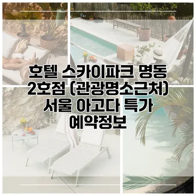 호텔 스카이파크 명동 2호점 (관광명소근처) 서울 아고다 특가 예약정보