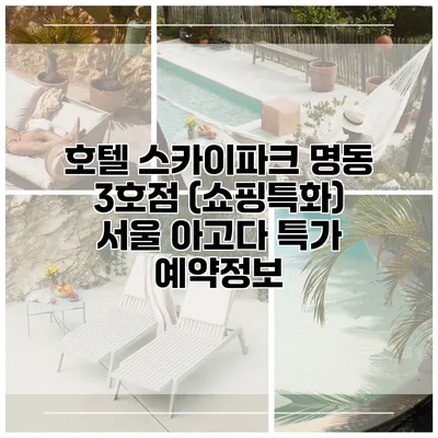 호텔 스카이파크 명동 3호점 (쇼핑특화) 서울 아고다 특가 예약정보