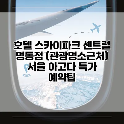 호텔 스카이파크 센트럴 명동점 (관광명소근처) 서울 아고다 특가 예약팁