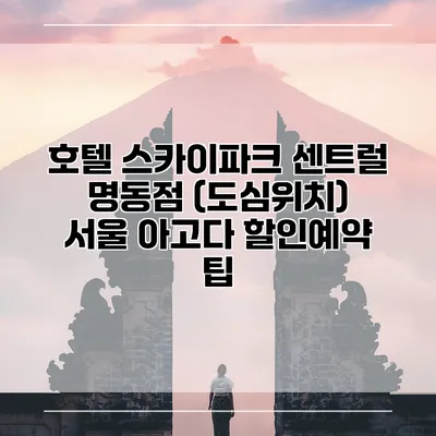 호텔 스카이파크 센트럴 명동점 (도심위치) 서울 아고다 할인예약 팁